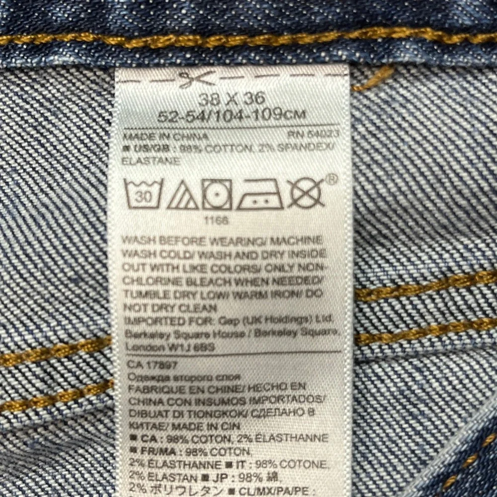 Banana Republic Jeans Mens 38x36 Medium Wash Straight Leg Stretch 5 Pocket Denim